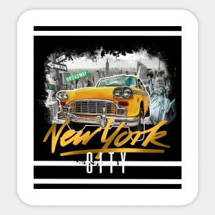 New York cab design Sticker